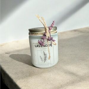 Lavender Scented Candle - White